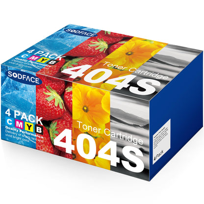 SODFACE CLT-P404C Toner Set kompatibel für Samsung CLT-K404S, 4er-Pack – vier Kartuschen in Schwarz, Cyan, Gelb, Magenta