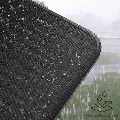 Albatros Bierzeltgarnitur 3-teilig klappbar - Rattan-Optik Schwarz