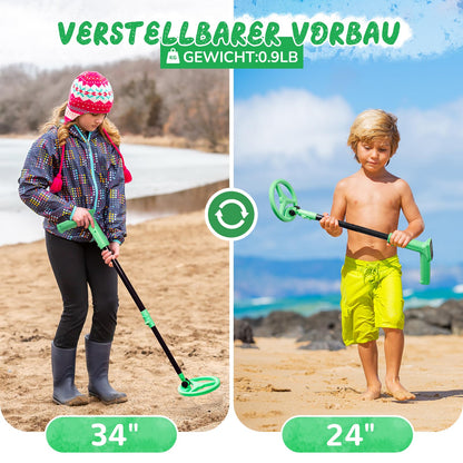 Smofrees MD-3007 Metalldetektor für Kinder, 60-86 cm, grün