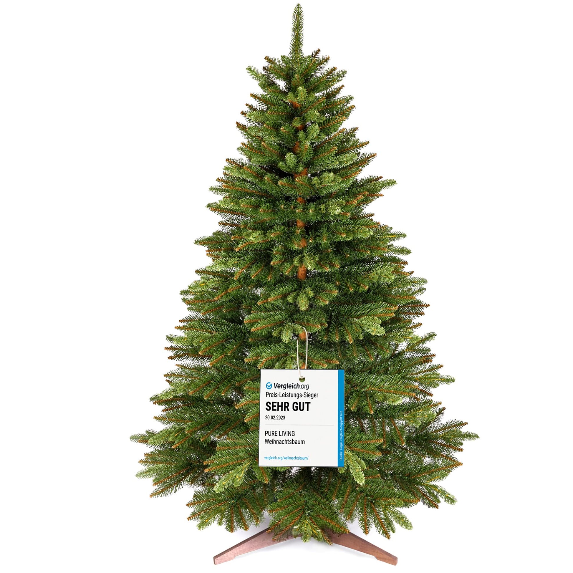 Pure Living Weihnachtsbaum künstlich Naturgetreu 180cm. Grüner, konischer Baum zur Dekoration für Weihnachten.