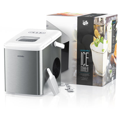 Arendo Edelstahl Eiswürfelmaschine mit 2 Eiswürfelgrössen