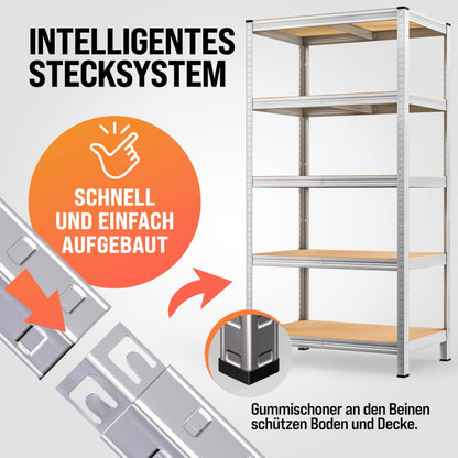 Monzana Schwerlastregal 2er Set XL 180x90x60cm - 1750kg