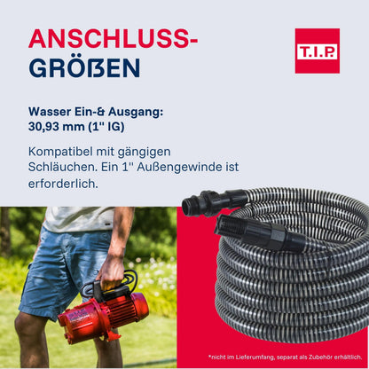 T.I.P. 31175 Gartenpumpe Garten-Jet 750 Guss 600 Watt 2.800 l/h