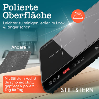 Stillstern ChefKoch Xtreme Duo Doppel-Induktionskochfeld 3600 W