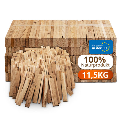 Aleko Parkett Anzündholz Eichenholz 11,5 kg – Kamin- & Grillanzünder, getrocknet und unbehandelt