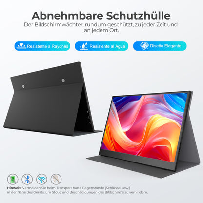 UFYQL Tragbarer Monitor 15,6 Zoll FHD IPS mit USB-C & HDMI