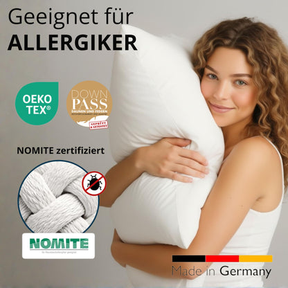 Brönning 3 Kammer Daunenkissen Kopfkissen – 40x80 90% Daune