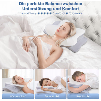 DONAMA Memory Foam Kissen Ergonomisches Nackenkissen - Universalschläfer