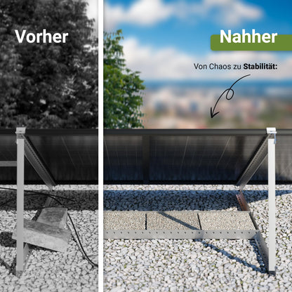 SolarXon Solarmodul Halterung MB1-118, Aluminium, 118 cm, 0–90°