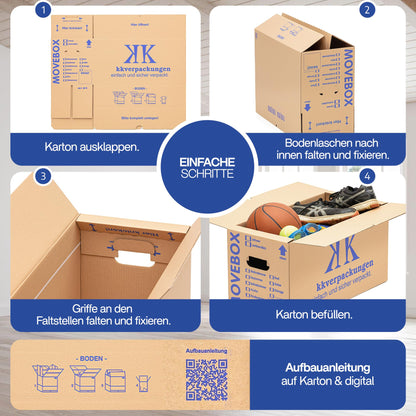 KK Verpackungen Movebox Umzugskartons zweiwellig, 25 Stück