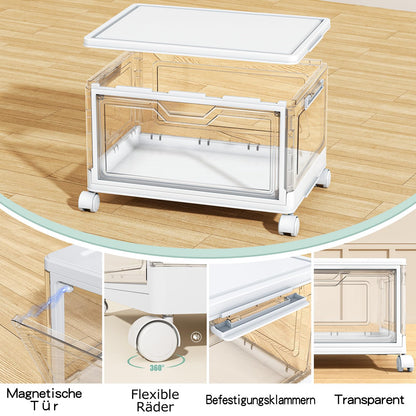 StowBin Aufbewahrungsbox mit Deckel, 4-stöckig, stapelbar, transparent