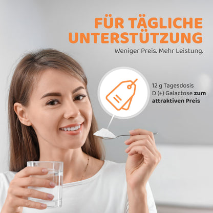 Vita World D(+) Galactose Pulver 500 g – hochreiner Einfachzucker