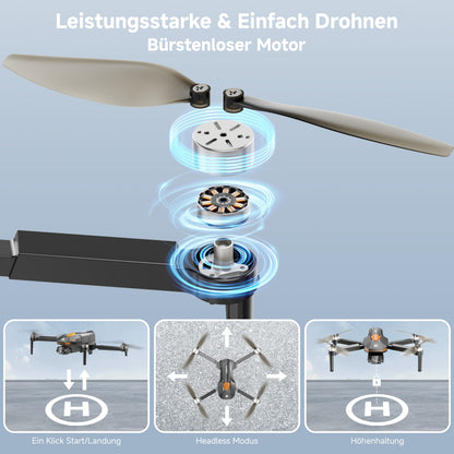 PLEGBLE PL510 Mini-Drohne mit 1080P Kamera und bürstenlosem Motor