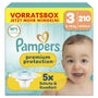 Pampers Premium Protection Windeln Grösse 3, 6–10 kg, 210 Stück mit flexiblem Bauchbündchen und Urin-Indikator