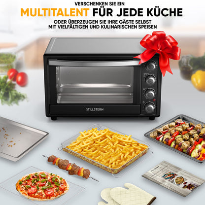 Stillstern CYCLONE PRO+ Minibackofen 35L mit Umluft & Airfryer
