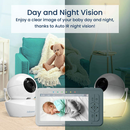 Babysense HDS2 Babyphone mit Kamera – 5 Zoll HD, Ohne WLAN