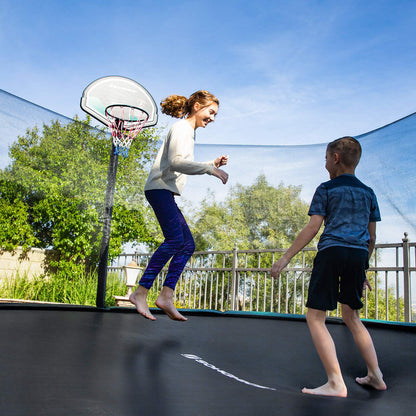 SONGMICS Sprungmatte Ø 324 cm für rundes Trampolin Ø 366 cm, schwarz