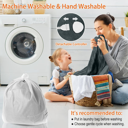 MYCARBON Heizdecke Elektrisch 180x160cm – Hellgrau