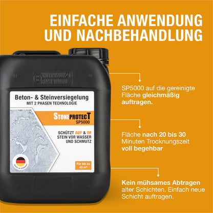 StoneprotecT SP5000 Nano Stein-Imprägnierung 5L für bis zu 50 m²