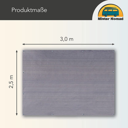 Mr Nomad Vorzeltteppich 3x2.5 m – HDPE Campingteppich mit Tragetasche