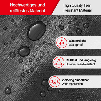 WOLTU Poolabdeckung Winter rund Ø 610 cm – dunkelgrau