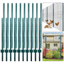 Thealyn U-Pfosten Set 10 Stück 213 cm Zaunpfosten verzinkter Stahl, U-Form, für Gartenzäune