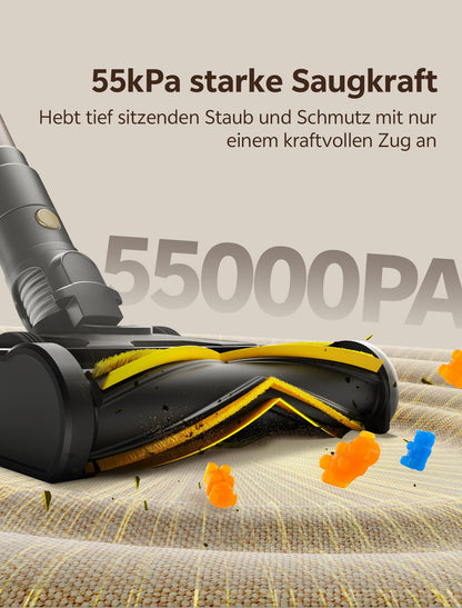 Ultenic U15 Akku-Staubsauger, kabellos, 600 W, 55 kPa, Champagne