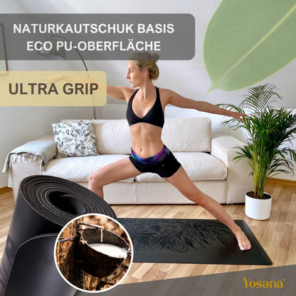 Yosana Naturkautschuk ULTRA GRIP Yogamatte 68cm 4mm