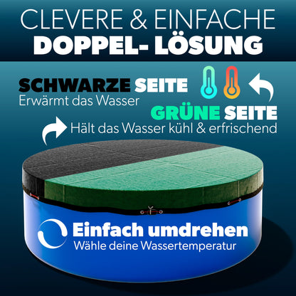poolomio® Pool Winterabdeckung 2in1 Solar oval 630x360 cm