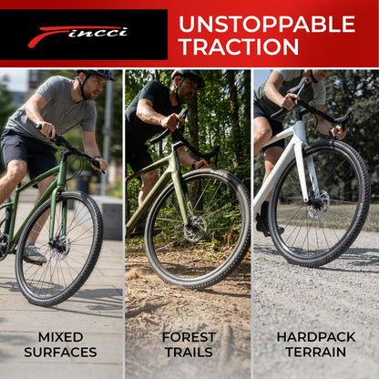 Fincci Gravel Faltreifen 28 Zoll 700x40c – Paar mit Pannenschutz