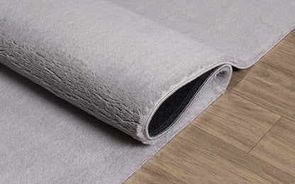 the carpet Relax Kurzflor-Teppich in Felloptik, Grau, 200 x 280 cm