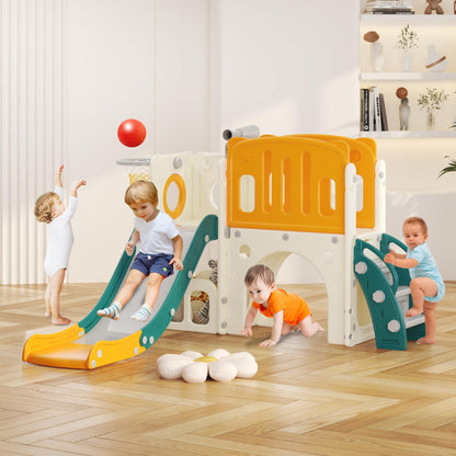 hoopyosms Kinder Rutsche Klettergerüst Indoor-Spielset - Grün