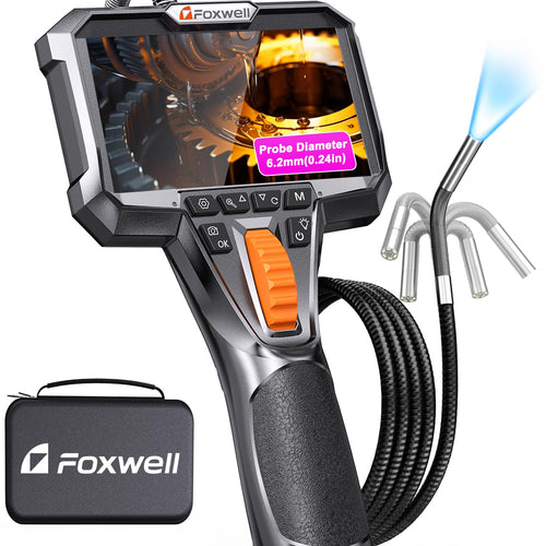 FOXWELL Y400 Endoskopkamera, 220° Gelenkkopf, 6,2 mm, IP67, 1080P