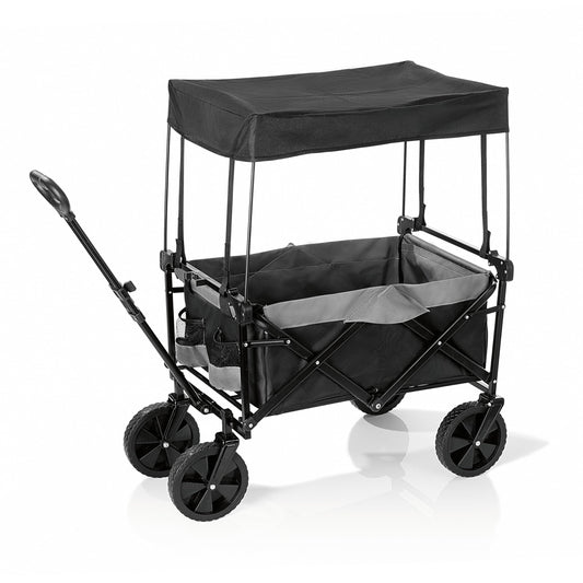 EASYmaxx Faltbarer Bollerwagen Robust - Anthrazit-schwarz