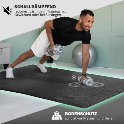 Fitness Bodenschutzmatte Puzzle Trainingsmatten - 3er Set