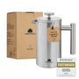 Groenenberg French Press Edelstahl Thermo Kaffeebereiter bis 1 Liter, doppelwandige Kaffeepresse aus Edelstahl