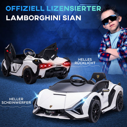 HOMCOM Lamborghini SIAN SUV Kinder Elektroauto Weiss 12V