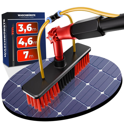 BoomDing Teleskop Waschbürste Aluminium 3.6m - PV & Wintergarten. Silberne Teleskopbürste. Reinigt PV-Anlagen & Wintergärten.