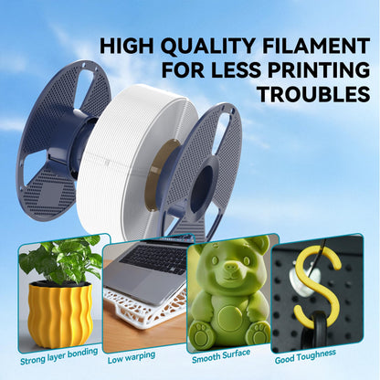 SUNLU PLA Filament 1.75 mm Schwarz, 4x 1 kg Spule für 3D Drucker