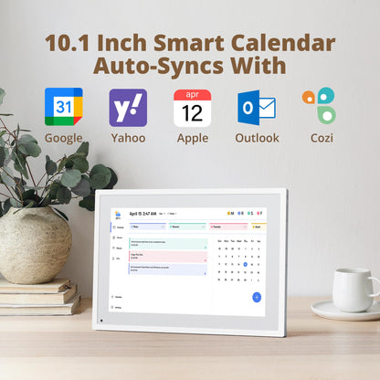 Dragon Touch 10,1 Zoll Digitaler Kalender Familienplaner - Weiss