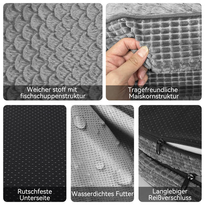 Pawk Orthopädisches Hundebett Nackenrolle Memory Foam XL