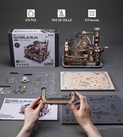 ROKR Marble Spaceport elektrische Kugelbahn 3D Puzzle - Night City 2.0 LGC01