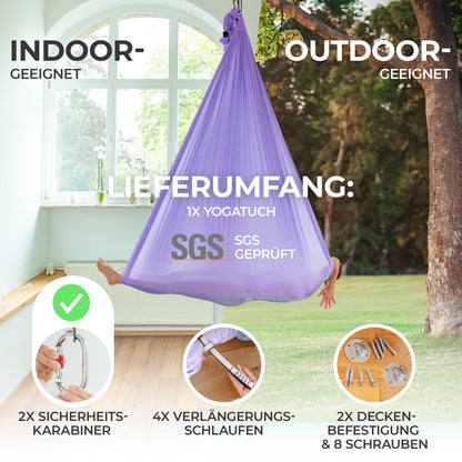 Yosana Hängematte Komplettset Nylon 5m x 2.6m - TÜV geprüft