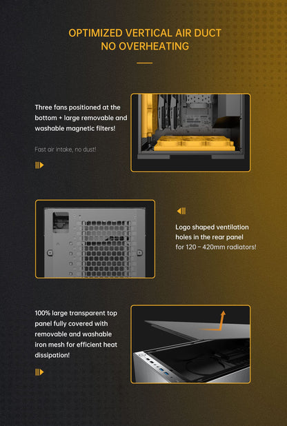 Geometric Future M8 Dharma Mid Tower PC-Gehäuse - Silber