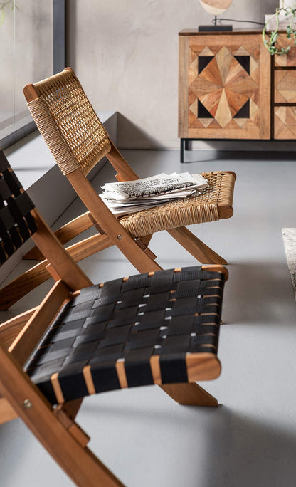 Kare Design Klappsessel Copacabana Rattangeflecht Outdoor - Braun