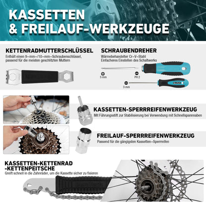 DURATECH Fahrrad Reparaturset Werkzeugkoffer - 41-teilig