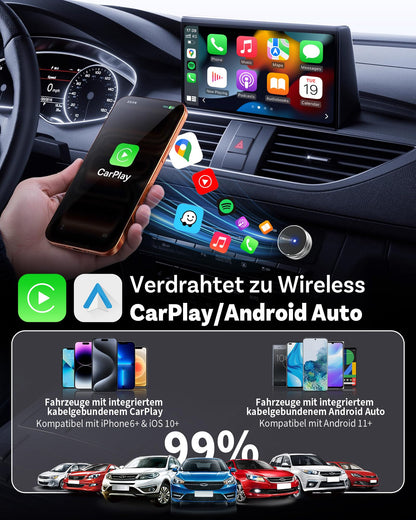 OTTOCAST Mini Tube Wireless CarPlay & Android Auto Adapter