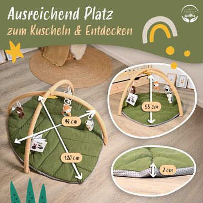 MEERWALD KINDER Baby Spielbogen & Spieldecke XXL Blattform