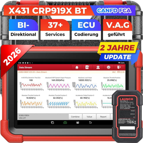 LAUNCH X431 CRP919XBT Elite OBD2-Diagnosegerät für alle Fahrzeugsysteme