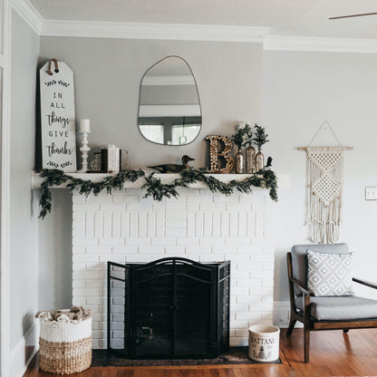 PERFNIQUE Asymmetrischer Wandspiegel - Schwarz, 69x48 cm